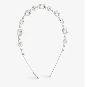 Clear Crystal Silver-Tone Headband - Women's Hair Accessory